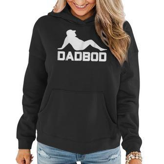 Dad Bod Funny Dadbod Silhouette With Beer Gut Women Hoodie | Mazezy