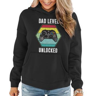 Dad Level Unlocked Gamer Vintage Women Hoodie - Monsterry DE