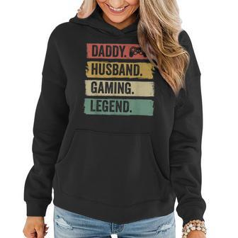 Daddy Ehemann Gaming Legende Vintage Video Gamer Papa Vater Frauen Hoodie - Seseable