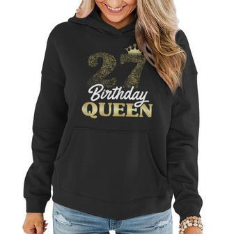 Damen 27. Geburtstag Hoodie Jahrgang 1995, Birthday Queen mit Krone - Seseable