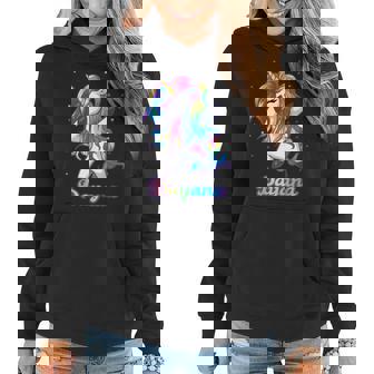 Dayana Name Personalized Custom Rainbow Unicorn Dabbing Women Hoodie Graphic Print Hooded Sweatshirt - Thegiftio