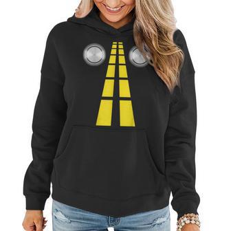 Deer Headlights With Road Markings Couples Costume Halloween Women Hoodie Graphic Print Hooded Sweatshirt - Thegiftio UK