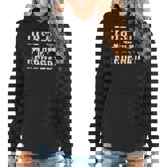 Dibs On The Redhead Funny St Patricks Day Drinking Women Hoodie - Seseable