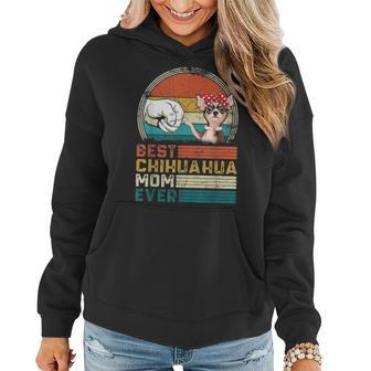 Distressed Best Chihuahua Mom Ever Mothers Day Gift Women Hoodie - Seseable