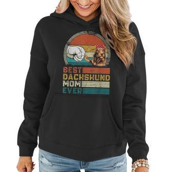 Distressed Best Dachshund Mom Ever Mothers Day Gift Women Hoodie - Seseable
