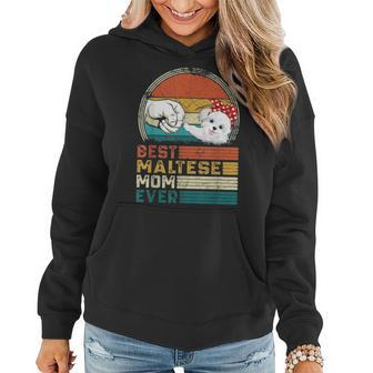 Distressed Best Maltese Mom Ever Mothers Day Gift Women Hoodie - Seseable