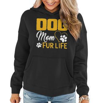 Dog Mom Fur Life Mothers Day Pet Owner Gift Wife Cute Women Women Hoodie - Seseable