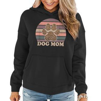 Dog Mom - Leopard Print - Best Mama - Funny Paw - Classic Women Hoodie | Mazezy
