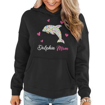 Dolphin Mom Funny Animal Gift For Mothers Day Women Hoodie - Seseable