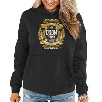 Doom Name Doom Family Name Crest Women Hoodie - Seseable