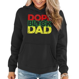Dope Black Dad Africa Map Junenth Black History Month Women Hoodie - Seseable