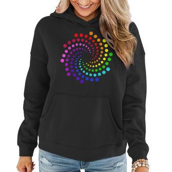 Dot Day Shirt Kids Rainbow Polka Dot Spiral Women Hoodie | Mazezy AU