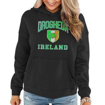 Drogheda Ireland Distressed Irish Pride Blac Women Hoodie Graphic Print Hooded Sweatshirt - Thegiftio UK