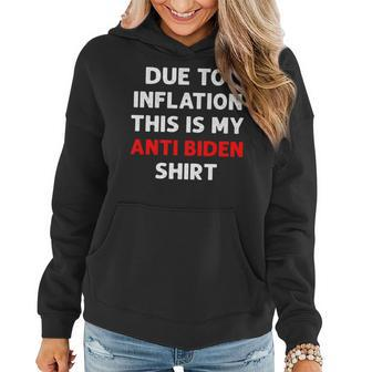 Due To Inflation This Is My Anti Biden Christmas Pjs Women Hoodie Graphic Print Hooded Sweatshirt - Thegiftio UK