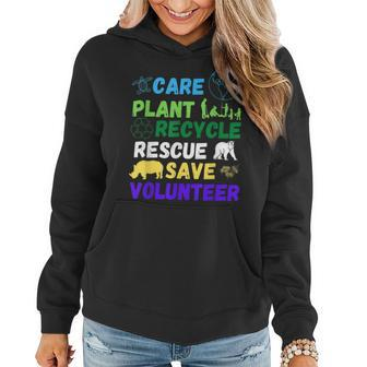 Earth Day 2023 Save Bees Rescue Animals Plant Trees Recycle Women Hoodie | Mazezy