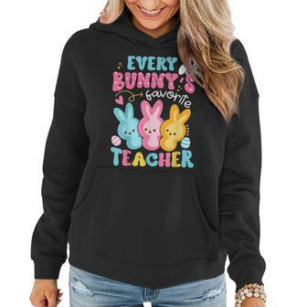 Easter Teacher Every Bunnys Favorite Teacher Colorful Women Hoodie | Mazezy