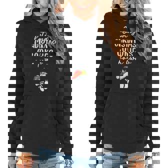 Eating Christmas Cookies For Two Pregnancy Funny Christmas Women Hoodie | Mazezy