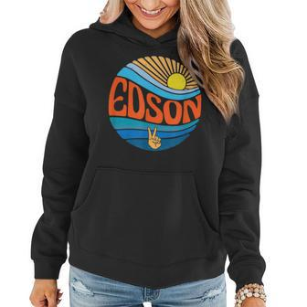 Edson Hemd Vintage Sunset Edson Groovy Tie Dye Frauen Hoodie - Seseable