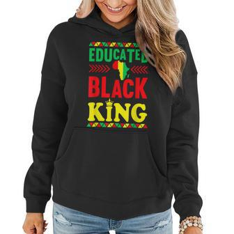 Educated Black King African American Melanin Black History V2 Women Hoodie - Seseable