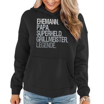 Ehemann Papa Grillmeister Frauen Hoodie - Seseable