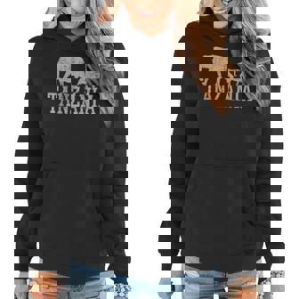 Elephant Family Baby Mother Dad Africa Tanzania Vintage Women Hoodie - Seseable
