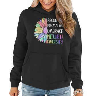 Embrace Neurodiversity - Rainbow Sunflower Adhd Autism Women Hoodie | Mazezy