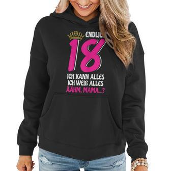 Endlich 18 Hoodie für Damen, Lustiges Volljährig Mädchen Geburtstagsshirt - Seseable