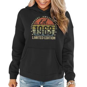 Est 1963 Limited Edition 60Th Birthday Vintage 60 Year Old Women Hoodie | Mazezy