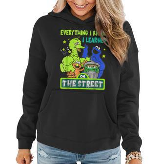 Everything I Know I Learned On The Streets V2 Women Hoodie Graphic Print Hooded Sweatshirt - Thegiftio UK