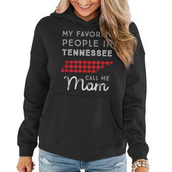 Family Matching Mom Mother Gift Red Buffalo Plaid Tennessee Women Hoodie - Seseable