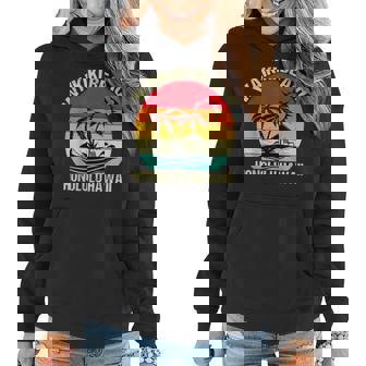 Family Vacation Vintage Retro Honolulu Hawaii Waikiki Beach Women Hoodie Graphic Print Hooded Sweatshirt - Thegiftio