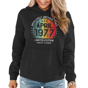 Fantastisch Seit April 1977 Männer Frauen Geburtstag Frauen Hoodie - Seseable