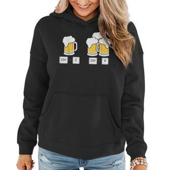 Father Beer Ctrl-C Ctrl-V Funny Party Fathers Day Alcohol Women Hoodie - Thegiftio UK