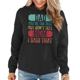 Fathers Day Son Daughter Appreciation Funny Vintage Dad Women Hoodie - Thegiftio UK