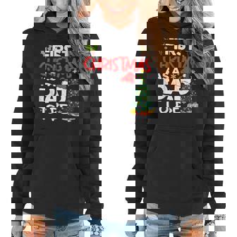 First Christmas As A Daddy Future Father Pregnancy Announce Women Hoodie | Mazezy