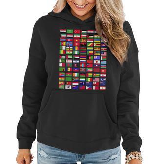 Flaggen Der Welt Spruch Geschenk Reisen Weltreise Geschenkid Frauen Hoodie - Seseable