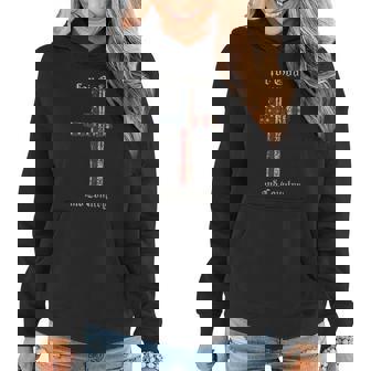 For God And Country Cross American Flag Faith Us Patriotic Women Hoodie Graphic Print Hooded Sweatshirt - Thegiftio UK