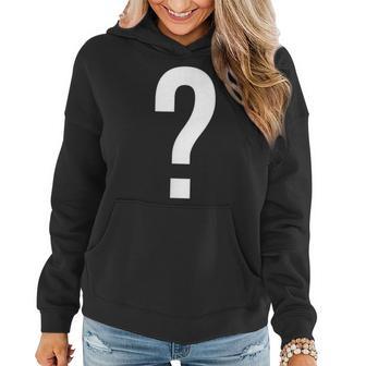 Fragezeichen Buchstaben-Zahlensymbol Alphabet Initiale Frauen Hoodie - Seseable