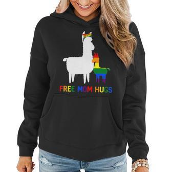Free Mom Hugs Mama Llama Awesome Gift For Men Women Women Hoodie - Seseable