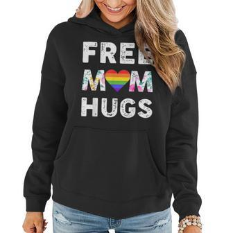 Free Mom Hugs Pride Lgbt Floral Women Hoodie - Seseable
