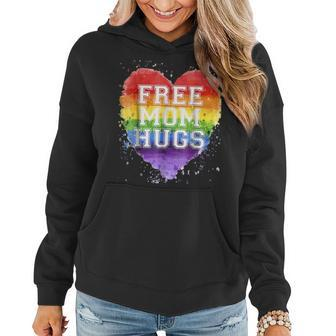 Free Mom Hugs Rainbow Lgbt Gay Pride Flag Women Hoodie - Seseable