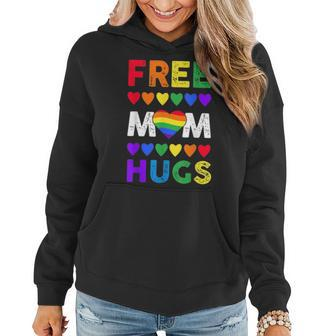 Free Mom Hugs T Rainbow Heart Lgbt Pride Month Women Hoodie - Seseable