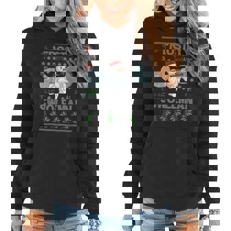 Frosty The Swoleman Ugly Christmas Sweater Funny Snowman Gym Women Hoodie Graphic Print Hooded Sweatshirt - Thegiftio