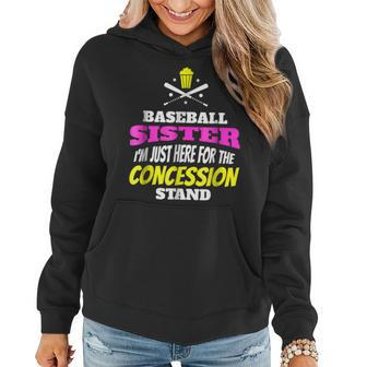 Funny Baseball Sister School Student Meme Gift Quote Women Hoodie | Mazezy