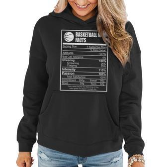 Funny Basketball Mom Nutrition Facts Proud Parent V2 Women Hoodie - Seseable