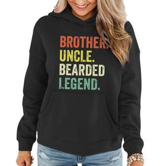 Funny Bearded Brother Uncle Beard Legend Vintage Retro Women Hoodie - Monsterry CA