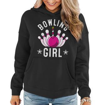 Funny Bowling Gift For Kids Cool Bowler Girls Birthday Party Women Hoodie | Mazezy