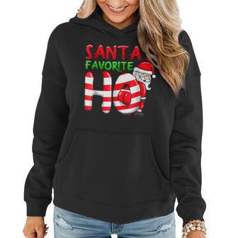 Funny Christmas Santas Favorite Ho Santa Favourite Ho Xmas  Women Hoodie Graphic Print Hooded Sweatshirt