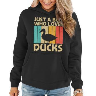 Funny Duck Design For Boys Kids Duck Farmer Hunting Lovers Women Hoodie | Mazezy CA