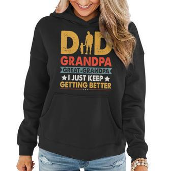 Funny Great Grandpa For Fathers Day Dad From Son Daughter Women Hoodie | Mazezy